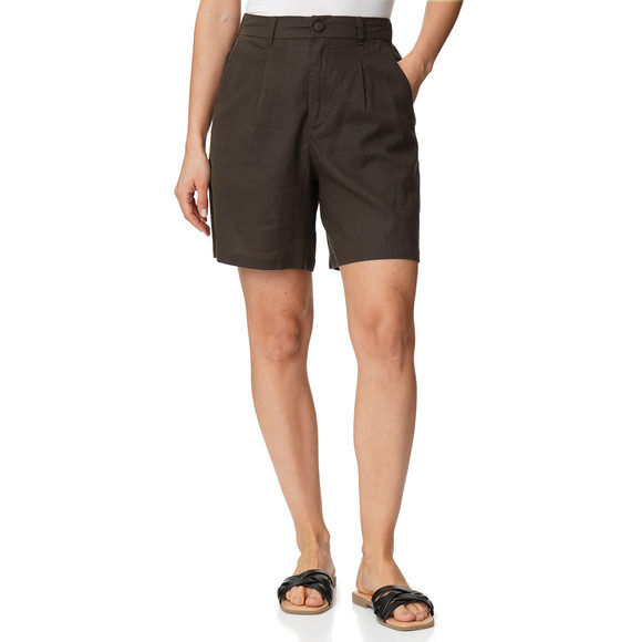 Damen Leinen-Shorts im Bermuda-Stil