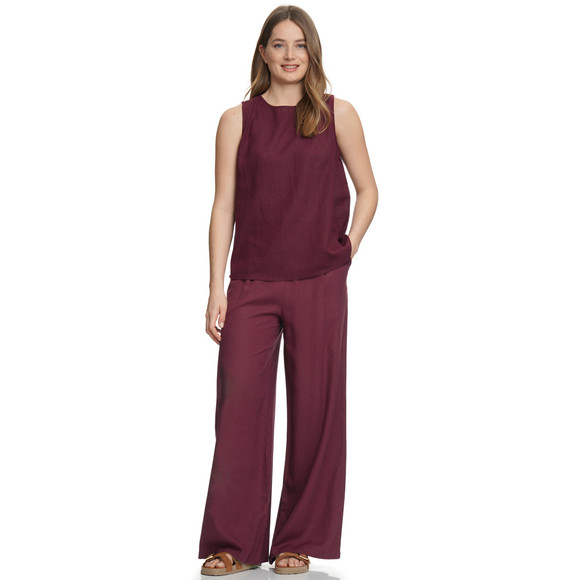 Damen Leinenhose im Wide-Leg-Style