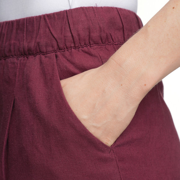 Damen Leinenhose im Wide-Leg-Style