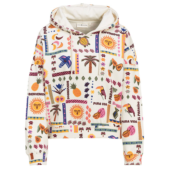 Damen Hoodie mit Allover-Print
