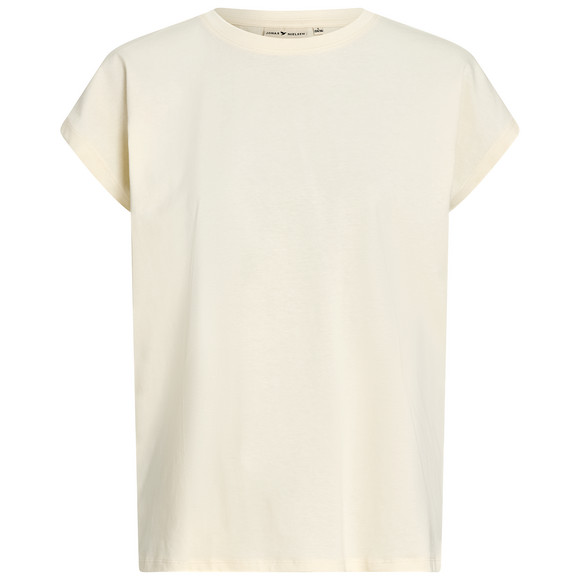 Damen T-Shirt mit überschnittenen Ärmeln cremeweiss
