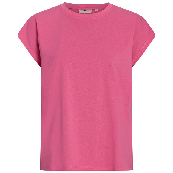 Damen T-Shirt mit überschnittenen Ärmeln pink