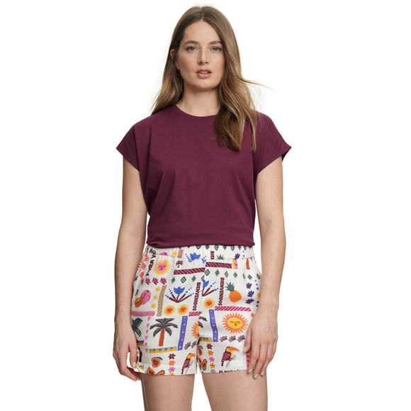 Damen T-Shirt mit überschnittenen Ärmeln