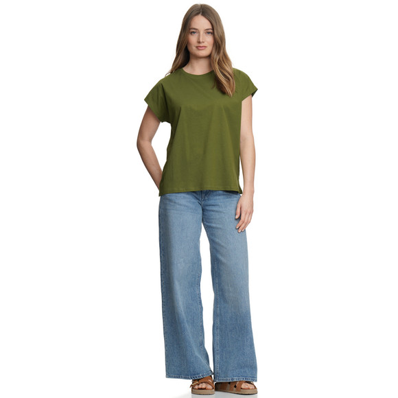 Damen T-Shirt mit überschnittenen Ärmeln