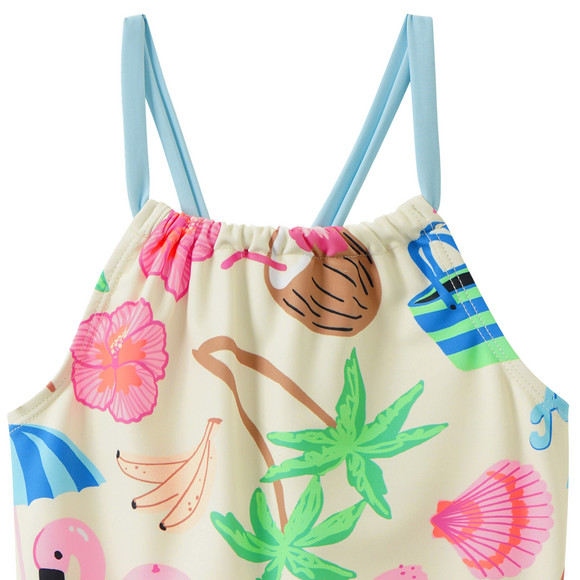 Mädchen Badeanzug mit sommerlichen Motiven