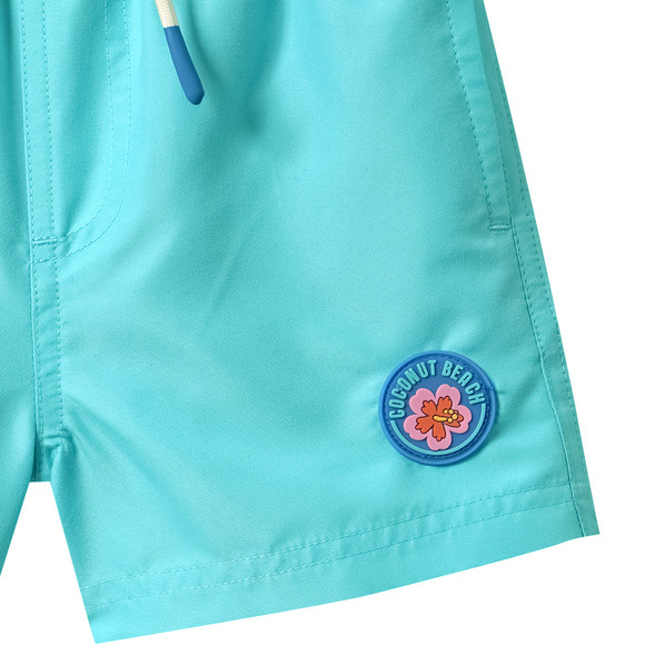 Jungen Badeshorts mit gummierter Applikation