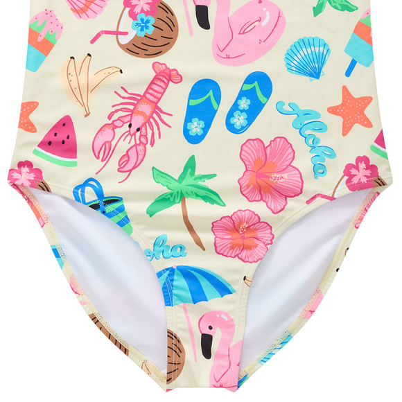 Mädchen Badeanzug mit sommerlichen Motiven