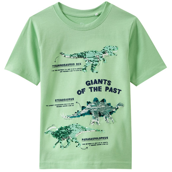 Jungen T-Shirt mit Wendepailletten hellgrün