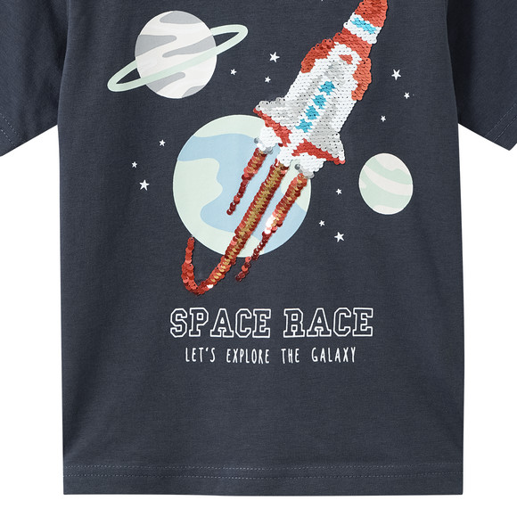 Jungen T-Shirt mit Wendepailletten