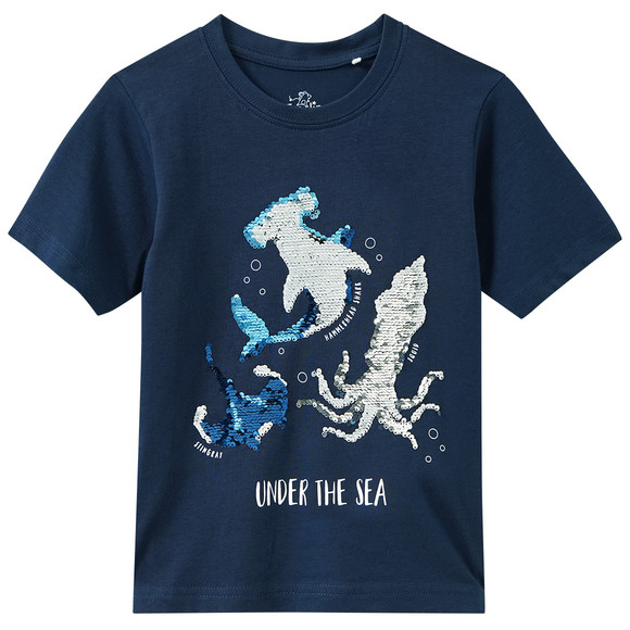 Jungen T-Shirt mit Wendepailletten