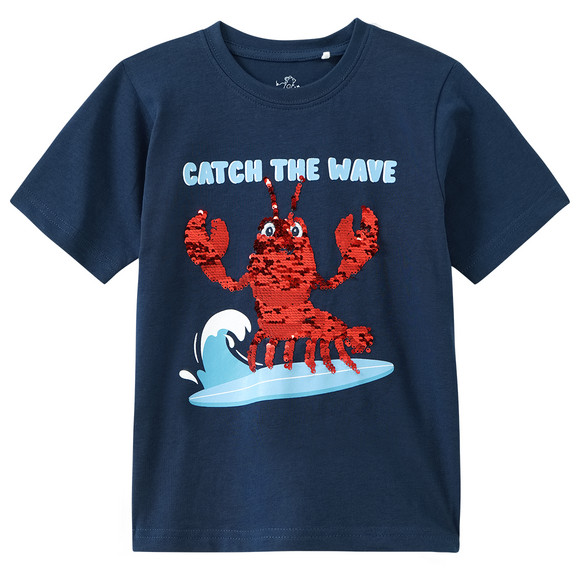 Jungen T-Shirt mit Wendepailletten