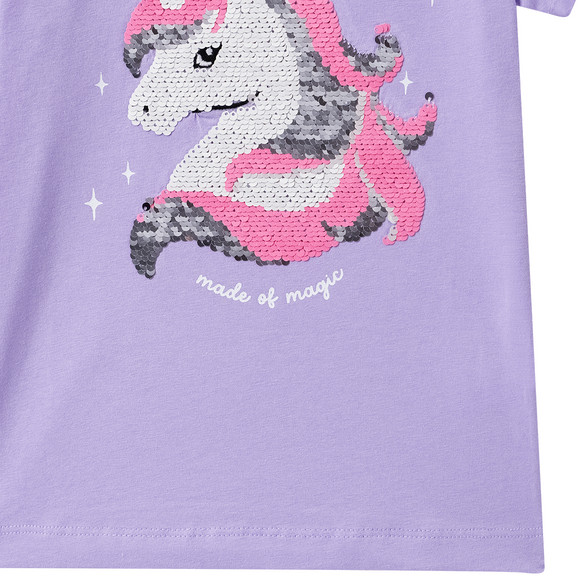 Mädchen T-Shirt mit Wendepailletten