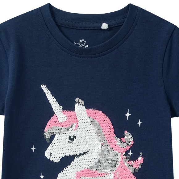 Mädchen T-Shirt mit Wendepailletten