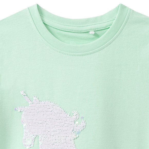 Mädchen T-Shirt mit Wendepailletten