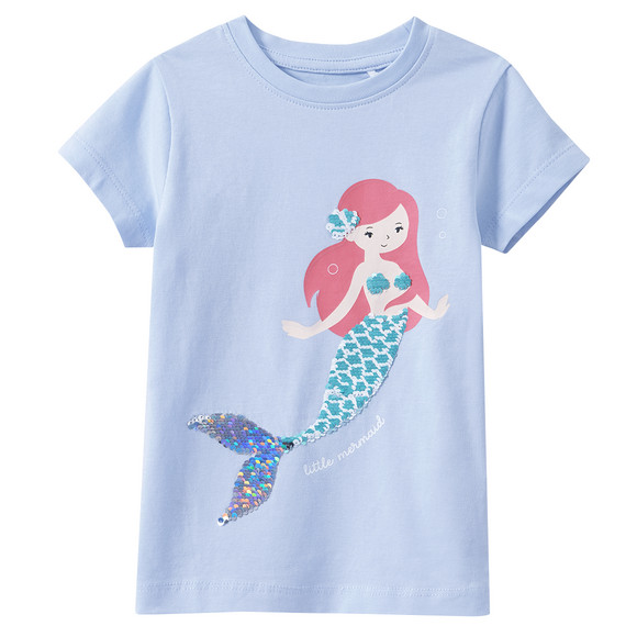 Mädchen T-Shirt mit Wendepailletten