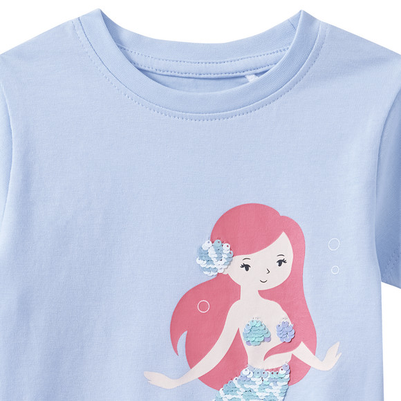 Mädchen T-Shirt mit Wendepailletten
