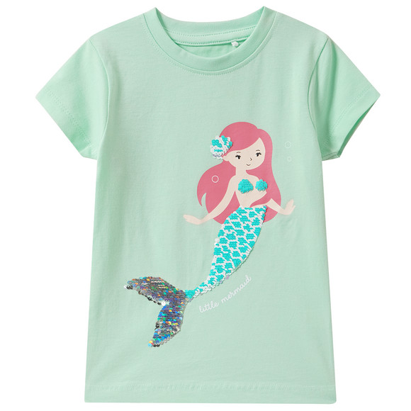 Mädchen T-Shirt mit Wendepailletten