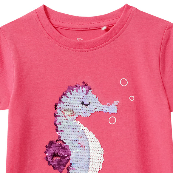 Mädchen T-Shirt mit Wendepailletten