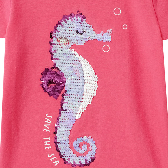 Mädchen T-Shirt mit Wendepailletten