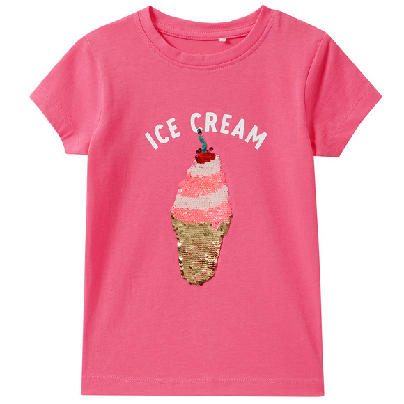 Mädchen T-Shirt mit Wendepailletten