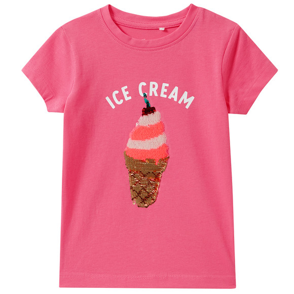 Mädchen T-Shirt mit Wendepailletten