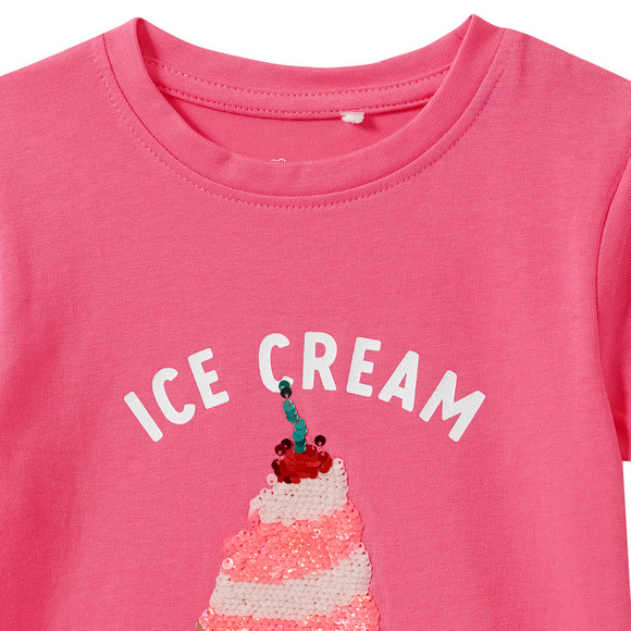 Mädchen T-Shirt mit Wendepailletten