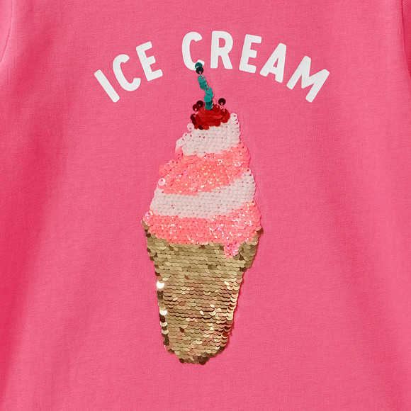 Mädchen T-Shirt mit Wendepailletten