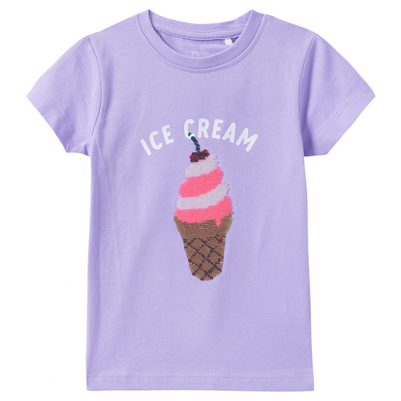 Mädchen T-Shirt mit Wendepailletten
