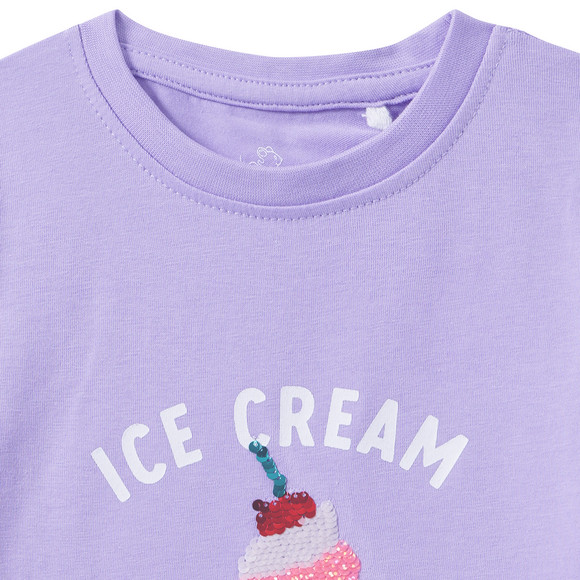 Mädchen T-Shirt mit Wendepailletten