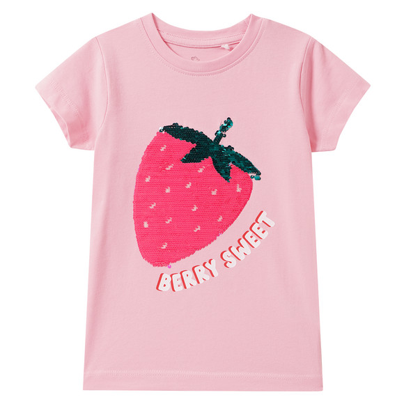 Mädchen T-Shirt mit Wendepailletten