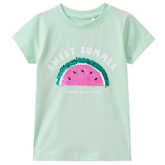 Mädchen T-Shirt mit Wendepailletten