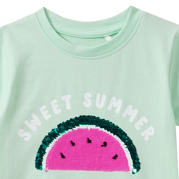 Mädchen T-Shirt mit Wendepailletten
