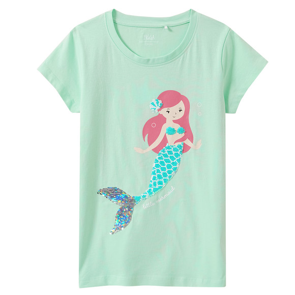 Mädchen T-Shirt mit Wendepailletten