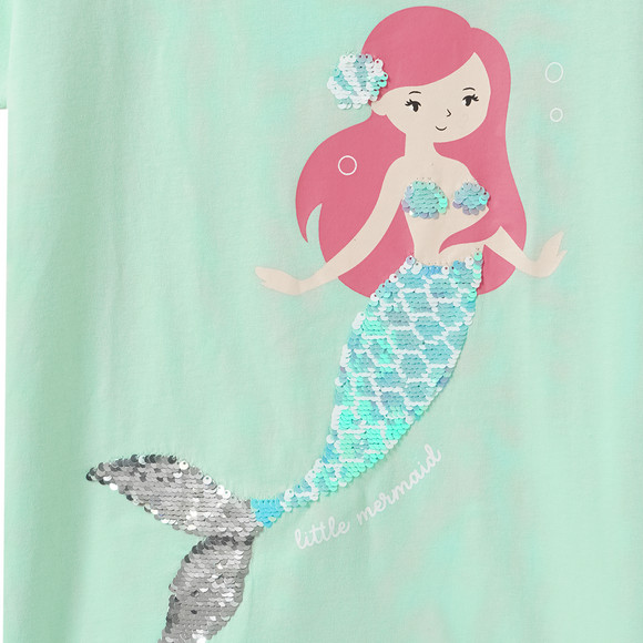 Mädchen T-Shirt mit Wendepailletten