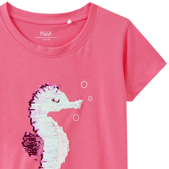 Meisjes T-shirt met omkeerbare pailletten