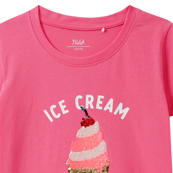 Meisjes T-shirt met omkeerbare pailletten