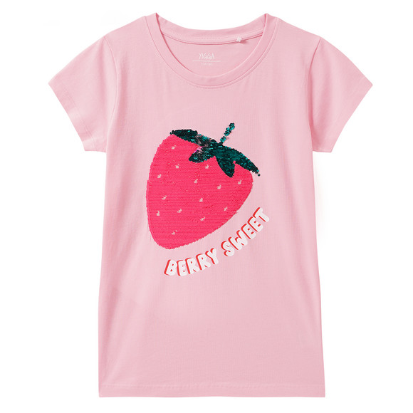 Mädchen T-Shirt mit Wendepailletten