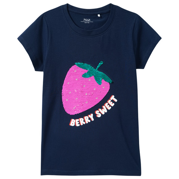 Mädchen T-Shirt mit Wendepailletten