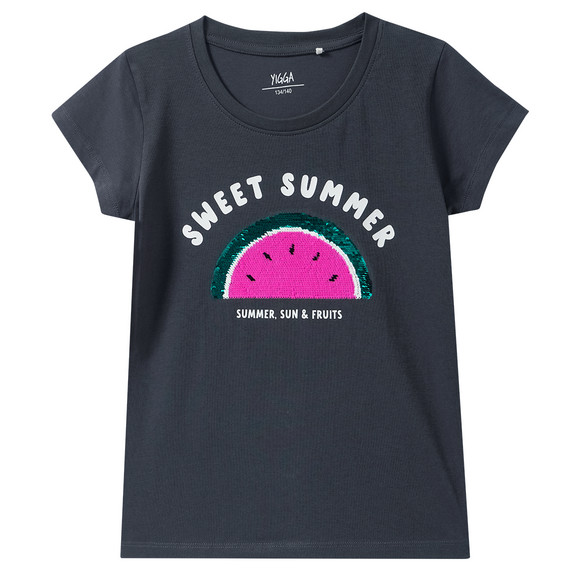 Meisjes T-shirt met omkeerbare pailletten