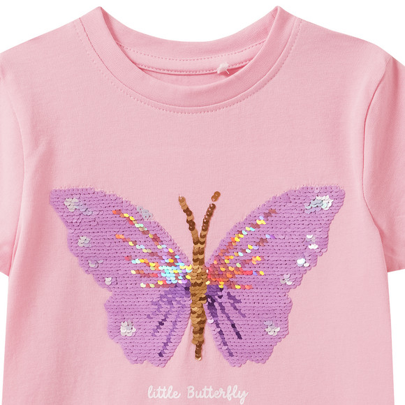 Mädchen T-Shirt mit Wendepailletten