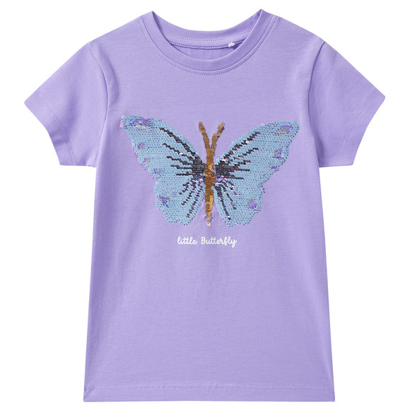 Mädchen T-Shirt mit Wendepailletten
