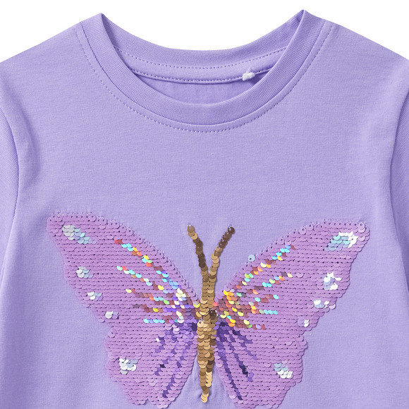 Mädchen T-Shirt mit Wendepailletten