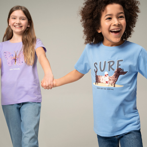 Kinder T-Shirt mit Wendepailletten