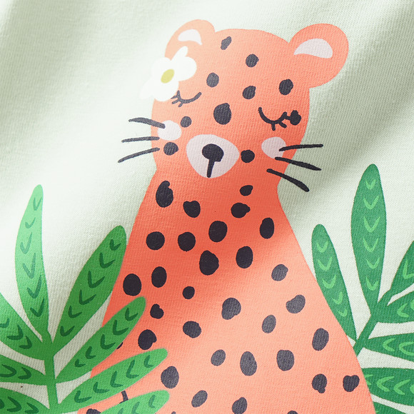 3 meisjes-T-shirts met kleurrijke motieven