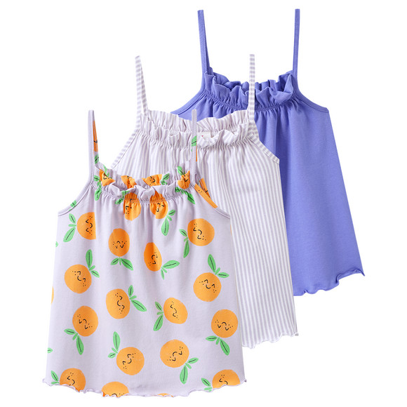 3 Mädchen Tops im Set lila / helllila