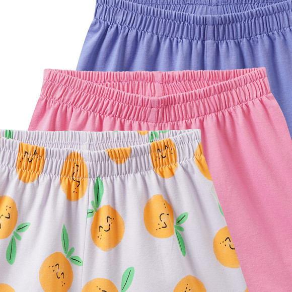 3 Mädchen Shorts mit bunten Motiven