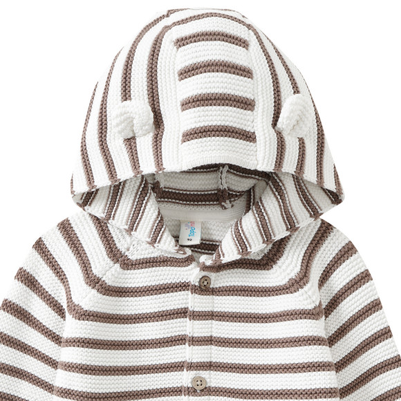 Baby Strickjacke mit Kapuze