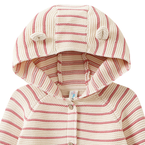 Baby Strickjacke mit Kapuze