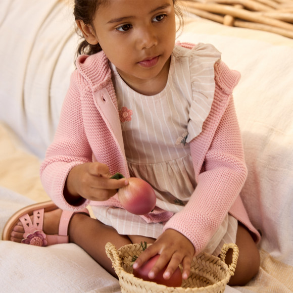 Baby Strickjacke mit Kapuze