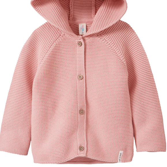 Baby Strickjacke mit Kapuze